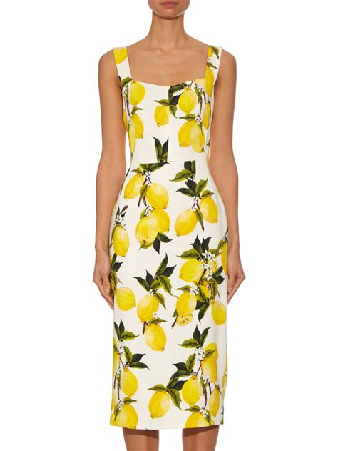 dolce gabbana lemon dress|dolce and gabbana lemon print.